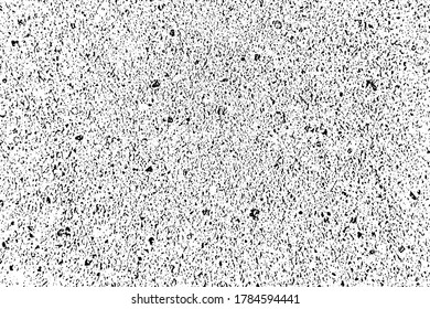 Grange mottled texture of the stone surface with chaotic spots, noise and grain. Overlay template. Vector illustration
