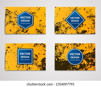 Grange Set of Modern Banners. Vector Modern Design of Abstract Backgrounds.