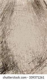 Grange texture. Brown and ocher Vector background pencil painting