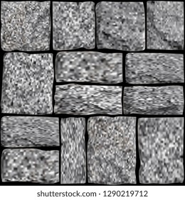 Granite. Granite masonry. Abstract texture. Imitation of granite. Vector graphics