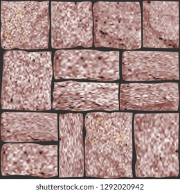 Granite. Granite masonry. Abstract texture. Imitation of granite. Vector graphics