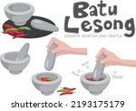 Granite mortar and pestle(better known as Batu Lesong in Singapore and South East Asia) is a traditional cooking utensil for pounding ingredients.