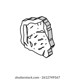 granite stone rock isometric icon vector. granite stone rock sign. isolated symbol illustration