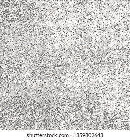 Granite stone surface. Grained texture in grayscale. Detail. Rough background. Vector illustration. 