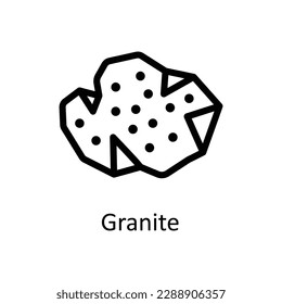 Vector de granito   iconos de esquema. Material gráfico simple