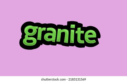 GRANITE writing vector design on pink background
