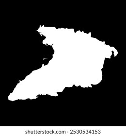 Mapa de la provincia de Granma, división administrativa de Cuba. Ilustración vectorial.