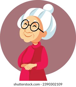 
Granny of Chinese Ethnicity Wearing Traditional Dress Vector Illustration
Happy grandma celebrating Chinese New Year in red attire 
