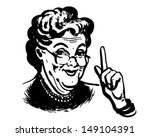 Granny Knows - Retro Clip Art Illustration