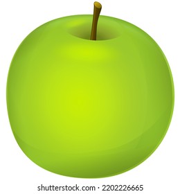 Granny Smith green apple (isolated)