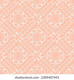 Granny square pattern. Multicolor crochet flowers. Vector illustration file.