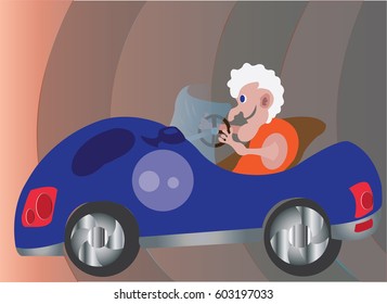 Granny Vintage Car Stock Vector (Royalty Free) 603197033 | Shutterstock