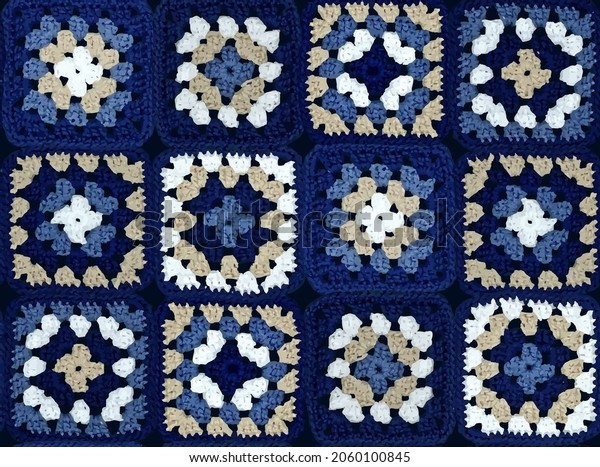 grannysquare pattern old\
america crochet