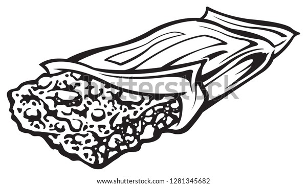 Granola Bar Black White Stock Vector Royalty Free 1281345682   Granola Bar Black White 600w 1281345682 