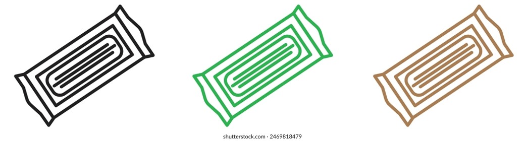 Granola bar icon line art vector