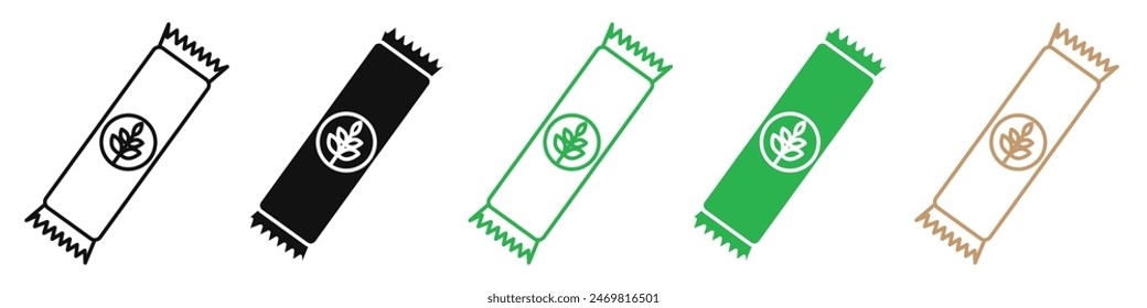 Granola bar icon mark in filled style