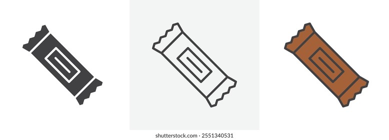 Granola bar ícone pack. Ilustração vetorial. EPS10