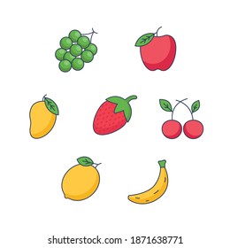 Plantilla de cuadro de granola. Ilustración de estilo grabada. Diversas bayas, frutas y nueces. Ilustración del vector