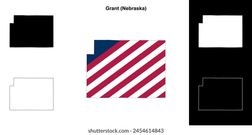 Condado de Grant (Nebraska) conjunto de mapas esquemáticos