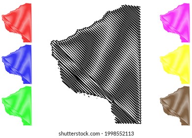 Grant County, State of Wisconsin (U.S. county, United States of America, US) map vector illustration, scribble sketch Grant map