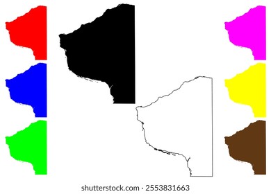 Grant County, State of Wisconsin (U.S. county, United States of America, US) map vector illustration, scribble sketch Grant map