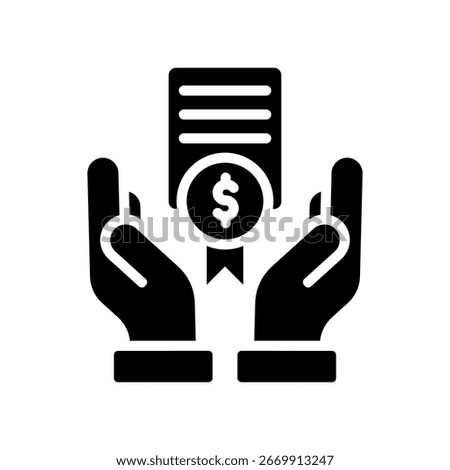 Grant Funding Icon Glyph Vector Illustration