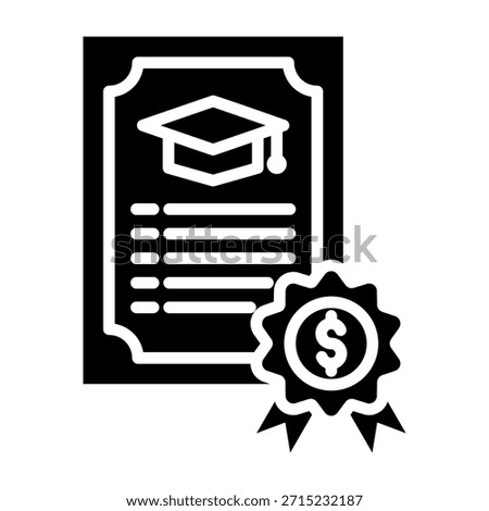 Grant Icon Glyph Design Vector Illustration
