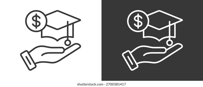 Conjunto De Iconos De Grant Colección De Vector Aislado En Blanco Y Negro