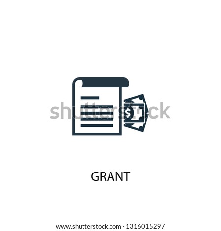 grant icon. Simple element illustration. grant concept symbol design. Can be used for web and mobile.