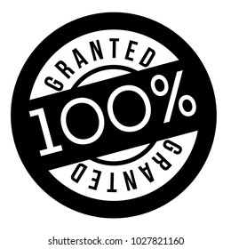 Granted stamp. Typographic sign, stamp or logo