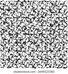 Granular stone texture. Black speckle field. Rough Vector pattern. Seamless white surface.