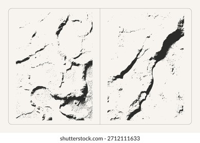 Textura de piedra desmenuzable en relieve de Vector granular sobre fondo blanco, perfecto para carteles, fondos y diseño retro.