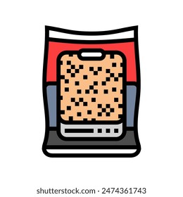 granules wood pellets color icon vector. granules wood pellets sign. isolated symbol illustration