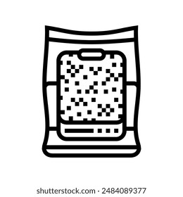 granules wood pellets line icon vector. granules wood pellets sign. isolated contour symbol black illustration