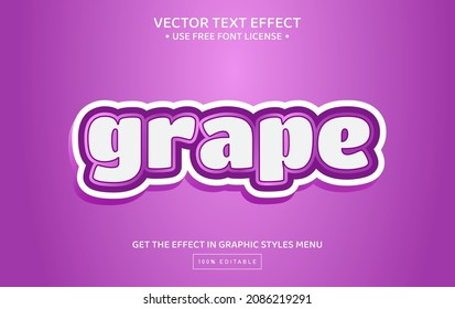 Grape 3D editable text effect