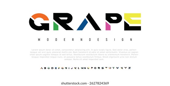 Grape alphabet letters font and number. Classic Lettering Minimal Fashion Designs. Typography modern serif fonts and numbers. vector illustration