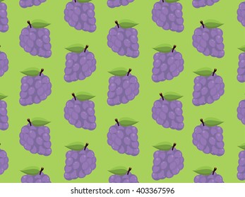 Grape Background. Illustration. Flat Isolated Vector Composition. Cartoon Style