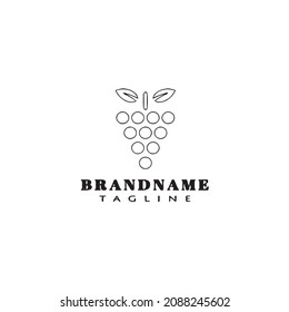 diseño del logotipo de la cerveza de uva icono de diseño gráfico vectorial moderno