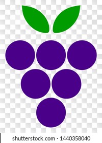 Grape berry EPS vector pictograph. Illustration contains flat grape berry iconic symbol on a chess transparent background.