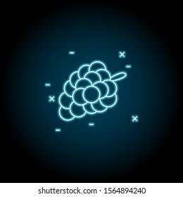 Grape blue neon icon. Simple thin line, outline vector of agriculture icons for ui and ux, website or mobile application