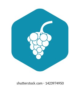 Grape branch icon in simple style on a white background vector illustration