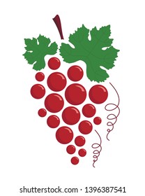 Grape. Bunch of grapes. Vector stock illustration isolated on white background