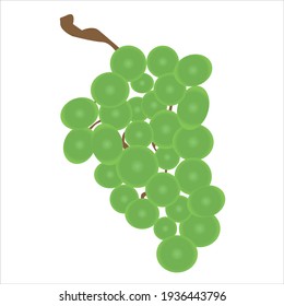 grape bunch isolated on white vector editable scalable