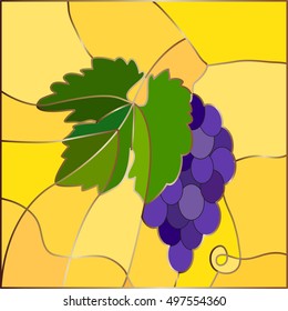 Grape bunch of stained glass