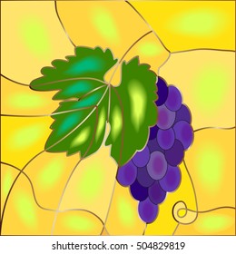 Grape bunch of stained glass