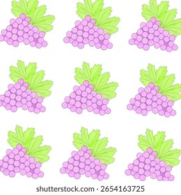 Caractere de uva com textura suave no plano de fundo colorido