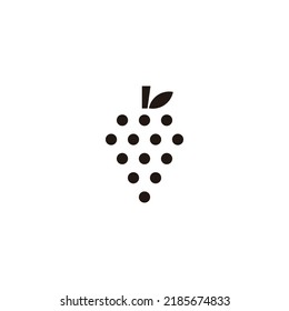 Grape, circles geometric symbol simple logo vector