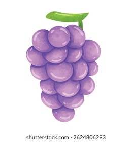 Arte de Clip de uva, Vector de ilustración de uva, arte de Clip de uvas, uvas de arte de Clip, estilo de pintura de acuarela dibujada a mano