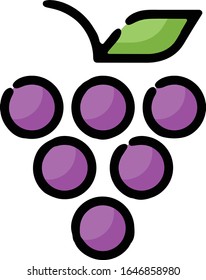 Icono de dibujo de mano de clúster de uva