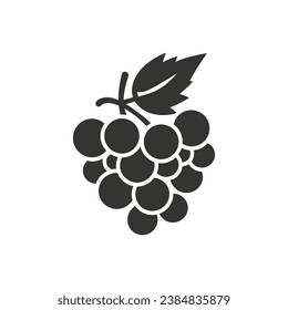Icono de clúster de uva sobre fondo blanco - Ilustración vectorial simple